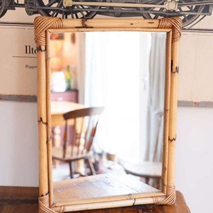 Italian Bamboo Rectangular Wall Mir...