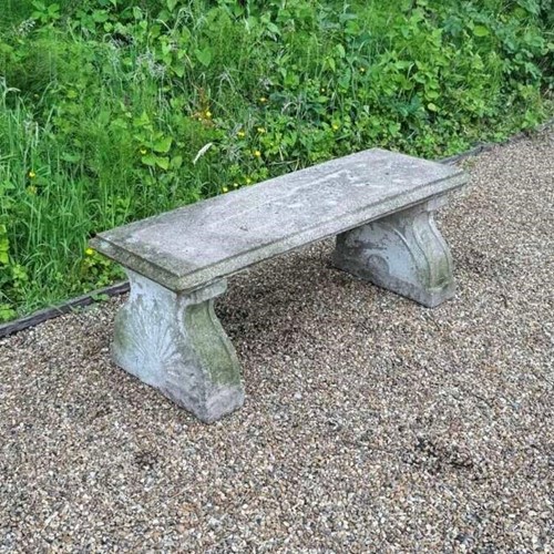 Sunburst Stone Bench