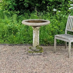 Large Mid-Century Bird Bath