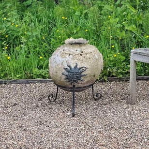 Celestial Terracotta Pot on Stand