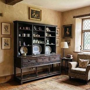 Antique Dark Oak Welsh Dresser