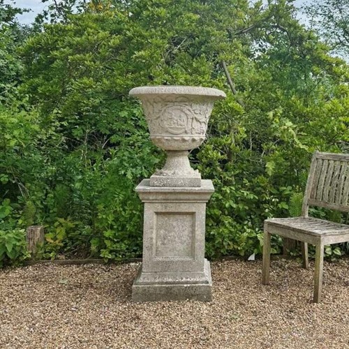 French Urn and Pedestal
