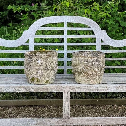 Pair of Patinated Flower Planters