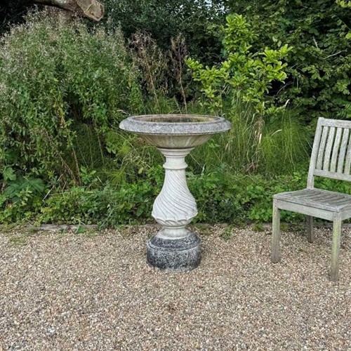 Large Barley-Twist Bird Bath