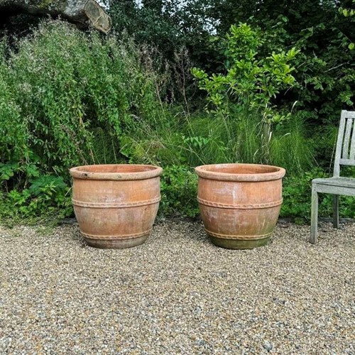 Pair of Rustic Terracotta Planters