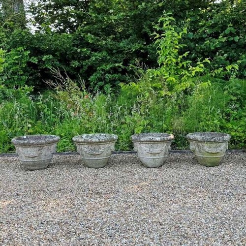 Pairs of Weathered Garland Planters