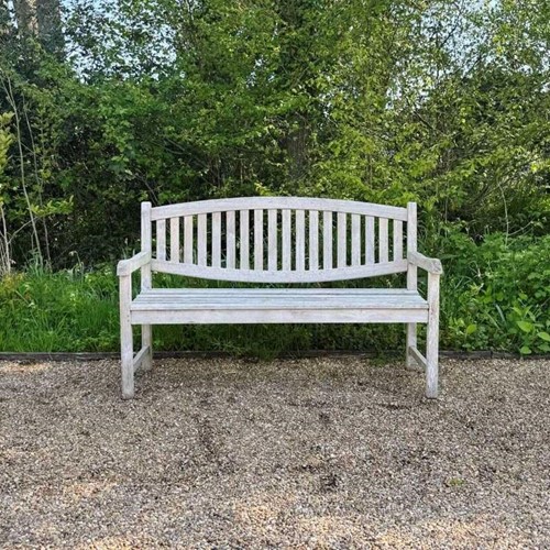 Silvered Oval-Backed Bench