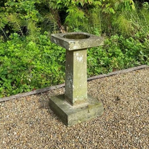 Carved Stone Bird Bath