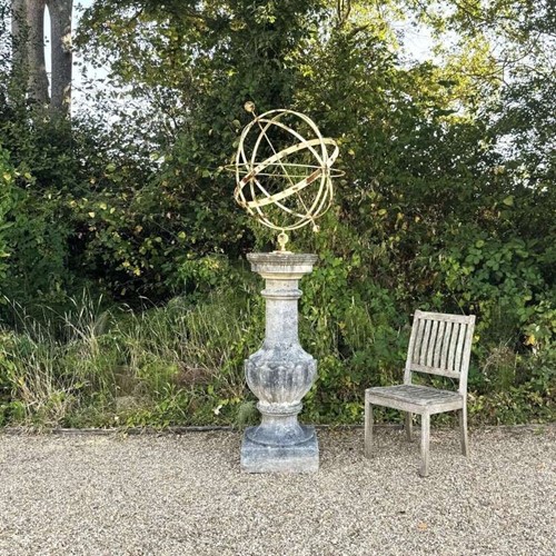 Very Large Armillary and Balustrade Base