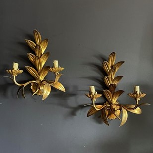 Pair Of Leaf Wall Lights, Hans Kögl...
