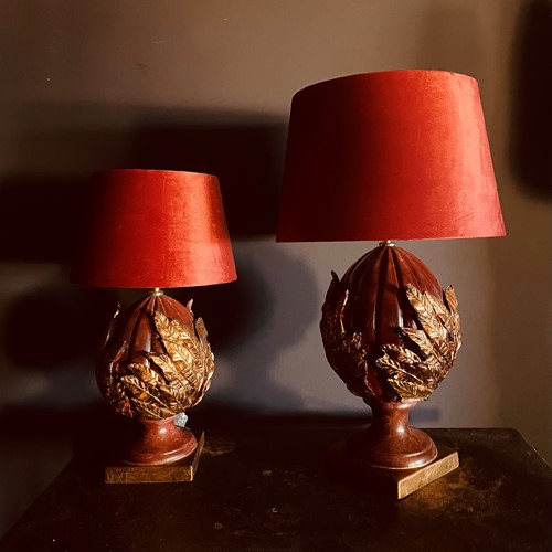Two Ceramic French Table Lamps