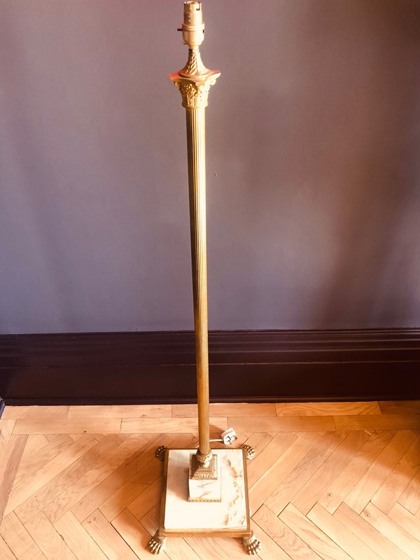 Antique Lion's Paw Marble & Brass Floor Lamp-20th-century-filth-antique-lions-paw-floor-lamp-9-or-thumb-main-637509934969223709.jpg
