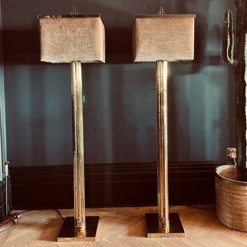 Stunning Pair Of  Belgian Floor Lamps