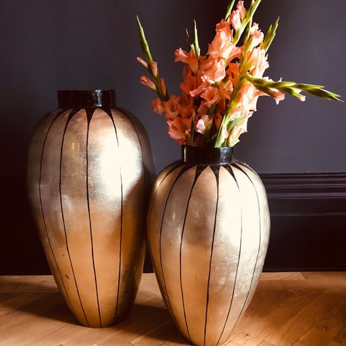 Two large Biba-esq Urns/Vases/Stick Stand
