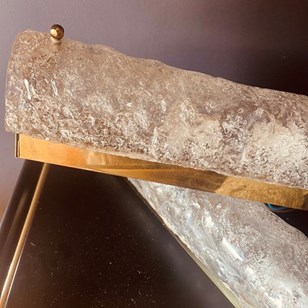 Pair Of “Ice” Wall Lights By Hilleb...