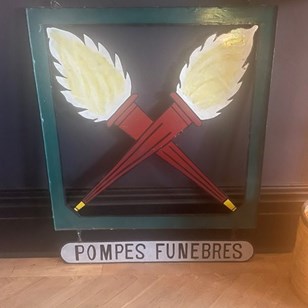 Huge Double-Sided French Funeral Pa...
