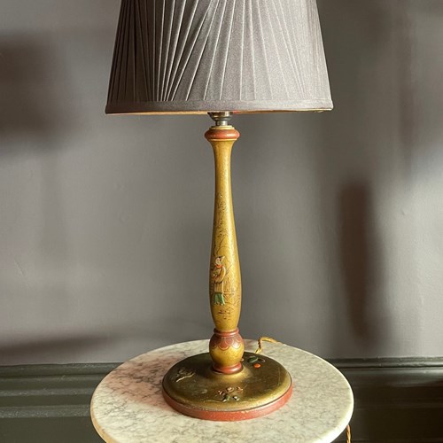 Wonderful English Chinoiserie Lamp