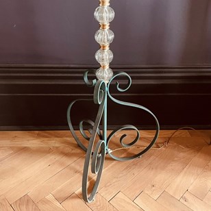 Tall French Glass Floor Lamp