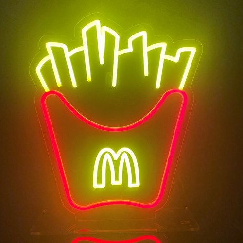 Neon Macdonalds Frites Table Top Sign