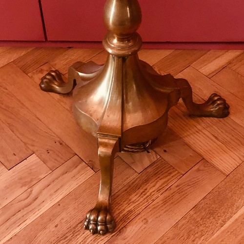 Brass Lion's Paw Floor Lamp