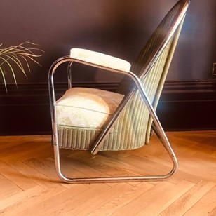 Rare, Lloyd Loom X PEL Lounge Chair...
