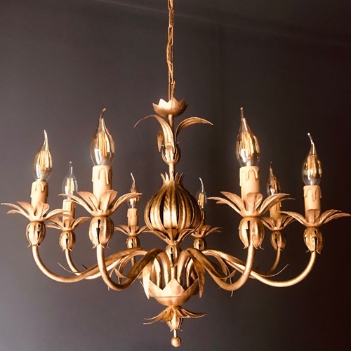 Spanish Gilt Chandelier - 1 of a pair
