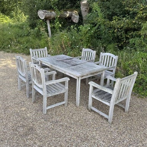 Silvered Seating Set with Carver Chairs