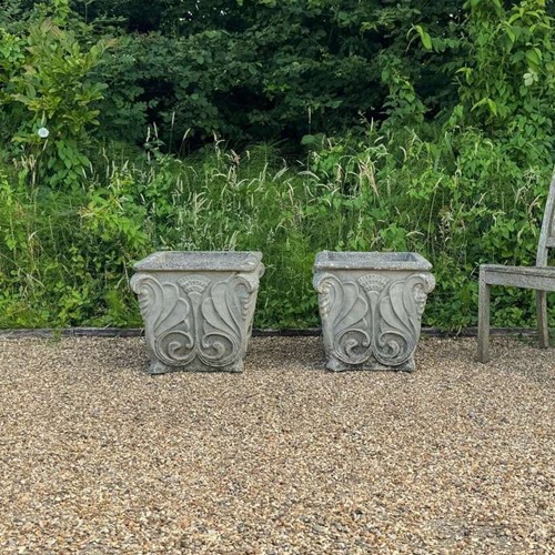 Pair of Large Art Nouveau Planters