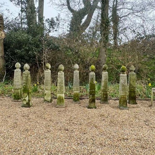 Set of 9 Pineapple Bollards