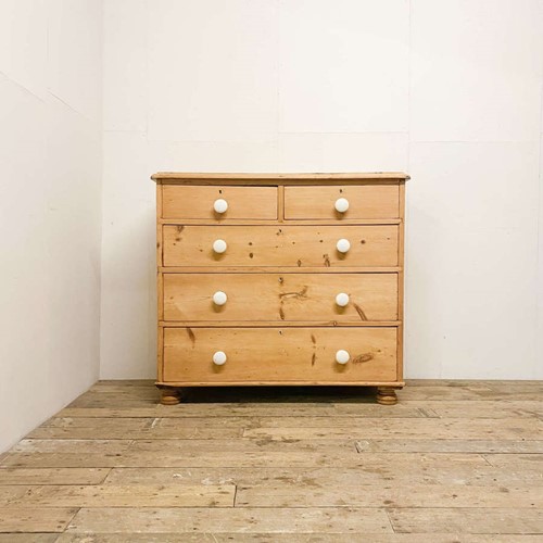 Victorian Pine 2 Over 3 Chest of Drawers