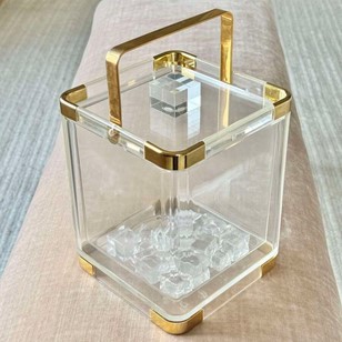Large Hans Turnwald gilt & lucite i...