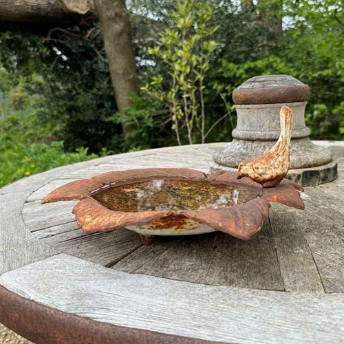 Small Iron Bird Bath