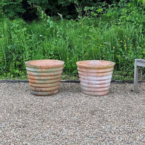 Pair of Beehive Terracotta Planters