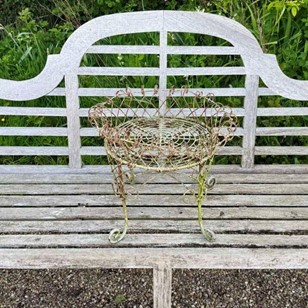 Small Antique Wirework Plant Stand