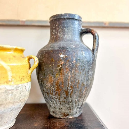 Antique Terracotta Vessel Jug Vase | Rustic Patina