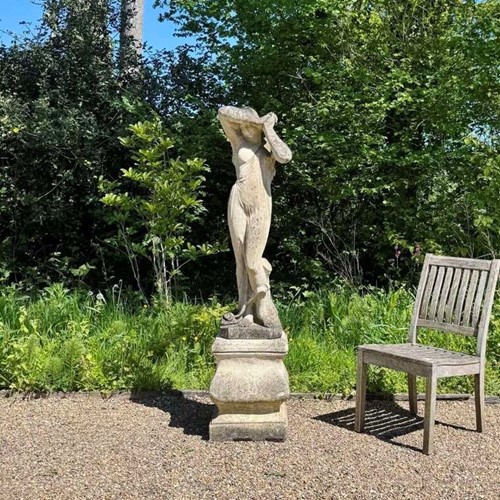 Weathered Shy Maiden and Pedestal