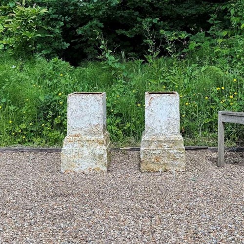 Pair of Antique Cast Iron Pedestals