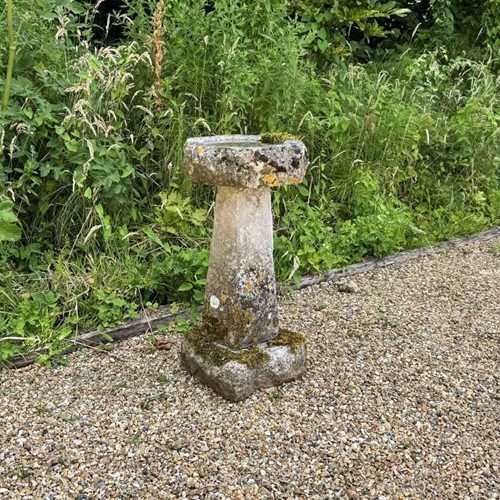Patinated Limestone Bird Bath