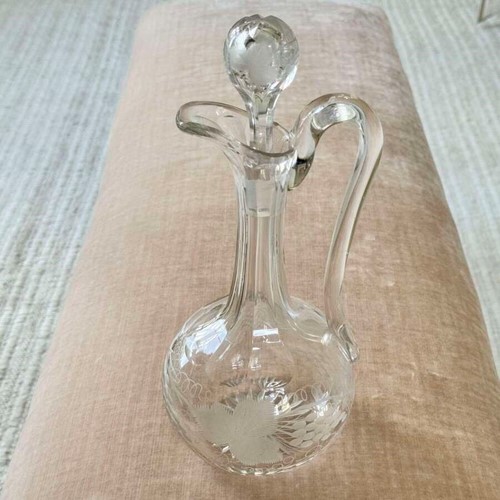 A Finely Engraved Victorian Shaft & Globe Claret Jug Decanter