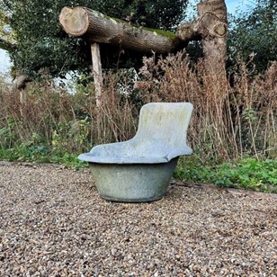 High-Backed Galvanised Bath Planter...