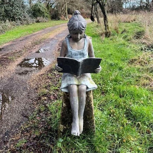 Bronze Reading Girl