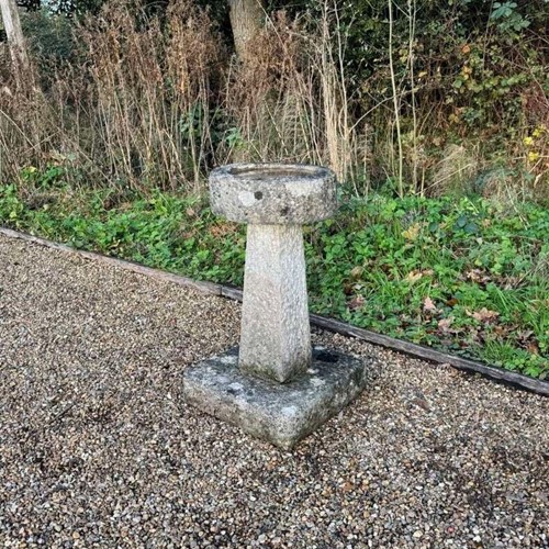 Antique Limestone Bird Bath