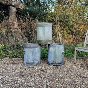 Vintage Galvanised Bins