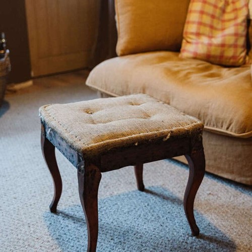 Antique Mahogany Stool Victorian