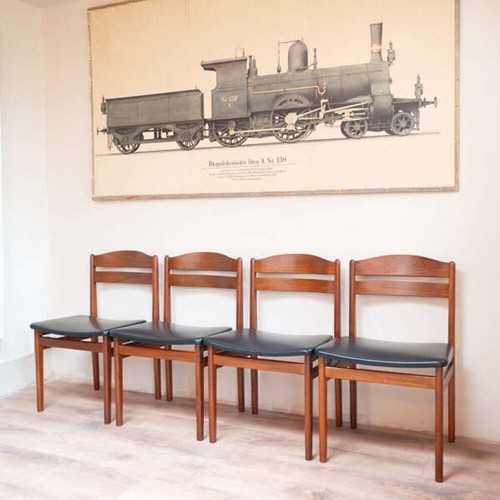 Set of 4 Bolting Møbelfabrik Teak Dining Chairs