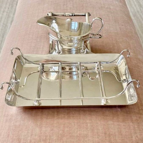 Edwardian Silver plated Asparagus Serving Set By Mappin & Webb