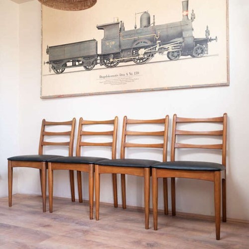 Set of 4 Schreiber Mid-Century Dining Chairs