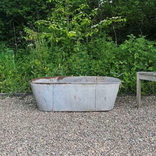 Large Galvanised Planter