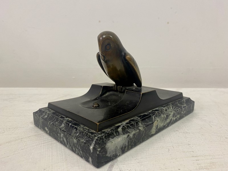 Bronze Owl And Marble Paper Weight-AUG001-img-6986-main-637837298149651409.jpeg
