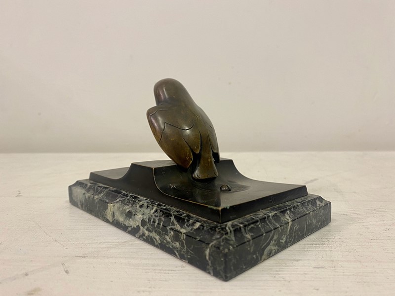 Bronze Owl And Marble Paper Weight-AUG001-img-6990-main-637837298262932133.jpeg